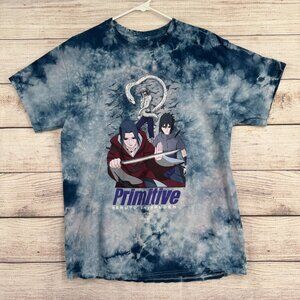 Primitive x Naruto Shippuden Tie Dye Short Sleeve‎ T-Shirt Men's Medium Blue